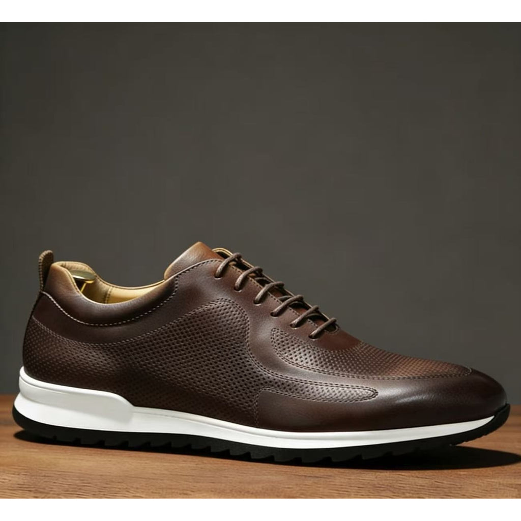 Top-Layer Cowhide Men'S Sneakers, Comfortable to Wear, Genuine Leather Men'S Shoes, Business Casual Leather Shoes