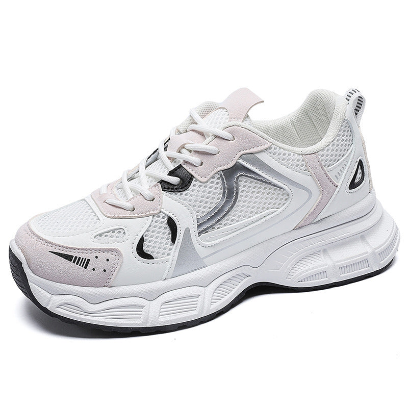 Women's Dad Shoes 2026 New Spring Breathable Mesh Sneakers, Korean Style Versatile Thick-soled Casual Running Shoes Women, Women Shoes