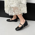 Women'S Mary Jane Shoes 2026 New Arrival, Color-Block Low-Top Retro Shoes, Lightweight Non-Slip Spring Style, Women Shoes