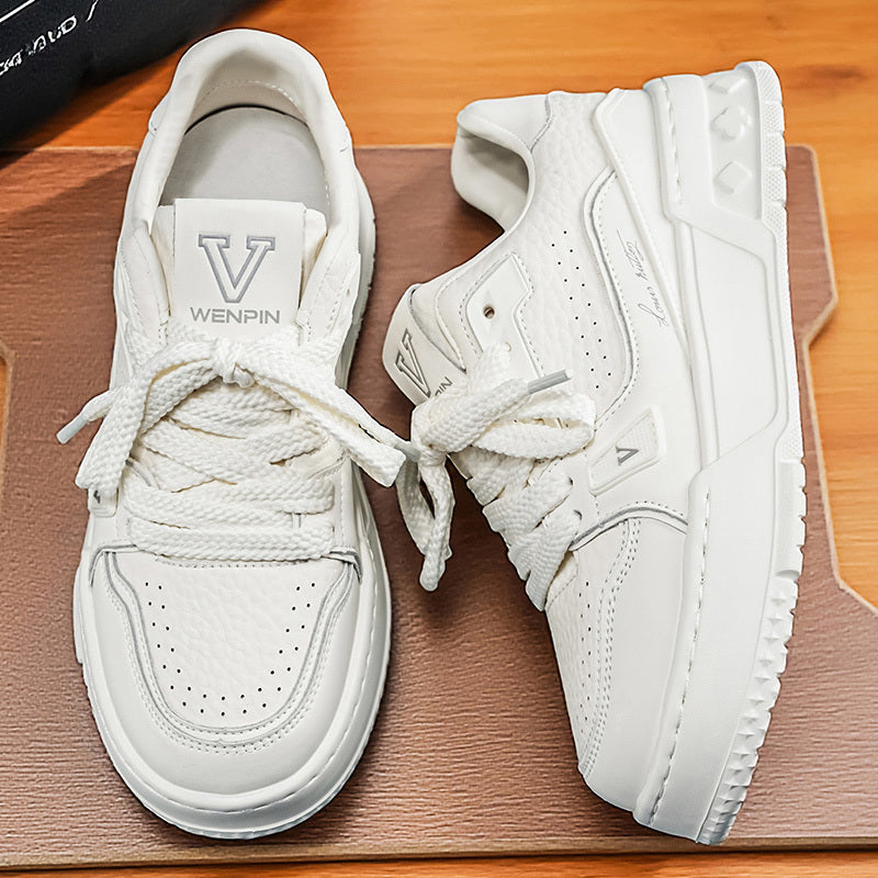 Men'S Fashion Casual Trendy Sneakers | Faux Upper, Rubber Sole, Fabric Lining, Lace Closure, All-Season, Low-Top Design