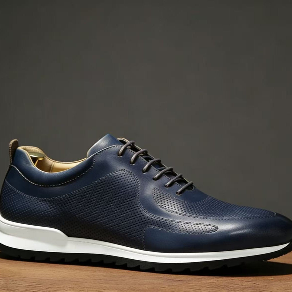 Top-Layer Cowhide Men'S Sneakers, Comfortable to Wear, Genuine Leather Men'S Shoes, Business Casual Leather Shoes