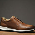 Top-Layer Cowhide Men'S Sneakers, Comfortable to Wear, Genuine Leather Men'S Shoes, Business Casual Leather Shoes