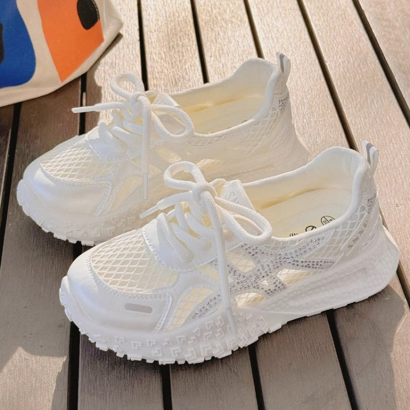 Women'S Breathable Mesh Shoes, New Summer Thin Women'S Shoes, Versatile Thin-Soled White Sneakers for Women, Women Shoes