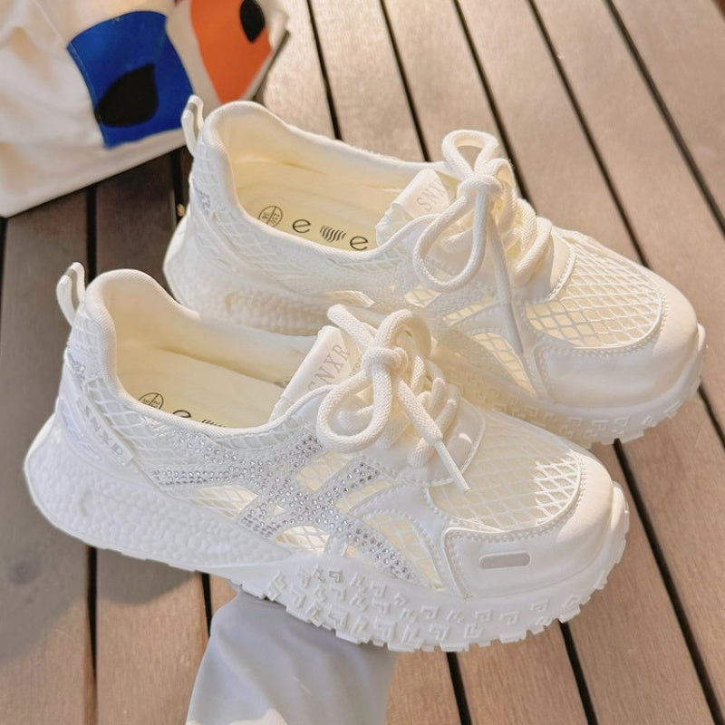 Women'S Breathable Mesh Shoes, New Summer Thin Women'S Shoes, Versatile Thin-Soled White Sneakers for Women, Women Shoes