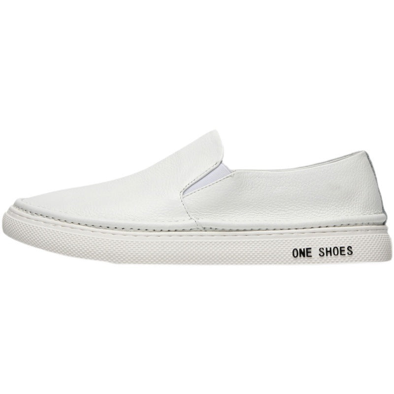 Minimalist Style Genuine Leather Casual Men's Shoes, Soft-soled Lightweight Men's Loafers, Slip-on Flat Shoes Made of Top-grain Cowhide, Comfortable to Wear and Easy to Put on and Take Off