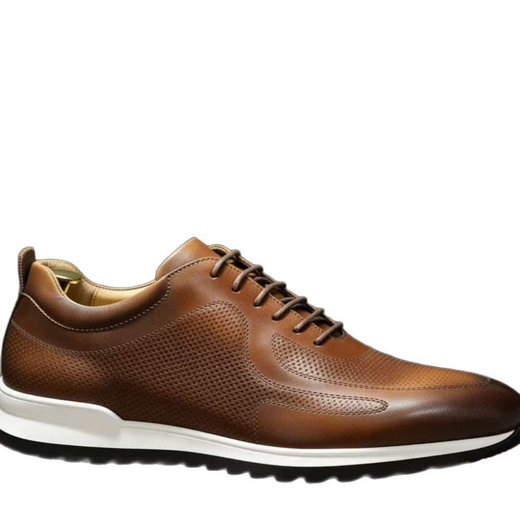 Top-Layer Cowhide Men'S Sneakers, Comfortable to Wear, Genuine Leather Men'S Shoes, Business Casual Leather Shoes