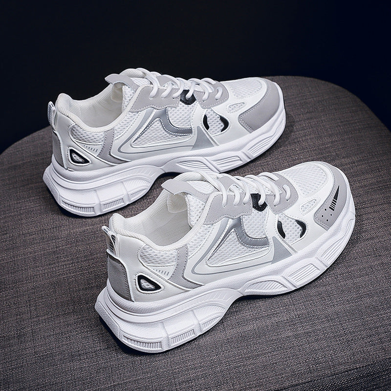 Women's Dad Shoes 2026 New Spring Breathable Mesh Sneakers, Korean Style Versatile Thick-soled Casual Running Shoes Women, Women Shoes